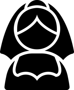 Bride Avatar Digital Sketch Svg Design, Free Vectors File